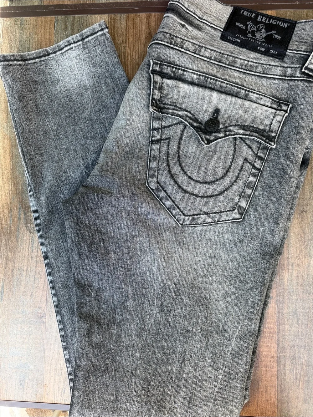 True Religion Men's Faded Gray Skinny Jeans